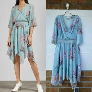 Ted Baker London Dannyel hankerchief mint fairycore dress Sz 3/12